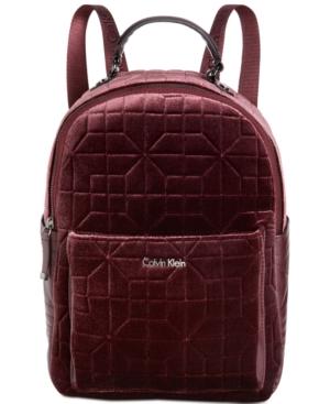 Calvin Klein Collaboration Quilted Velvet Backpack