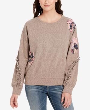 Vintage America Ruffled Embroidered Sweatshirt