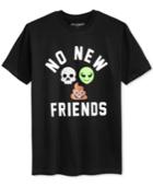 Bioworld Men's Emoji No New Friends Graphic-print T-shirt