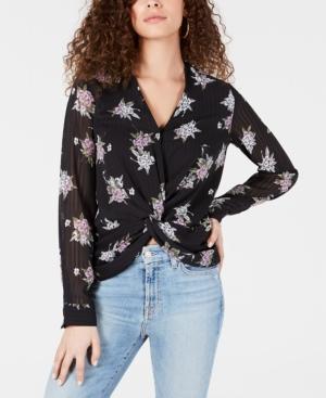 Heartloom Printed Twist-front Top