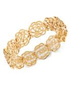 Inc International Concepts Gold-tone Openwork Flower Stretch Bracelet, Created For Macy's