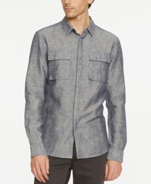 Kenneth Cole New York Men's Modern Long-sleeve Utility Shirt