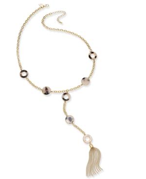 Thalia Sodi Gold-tone Tortoiseshell-look Lariat Necklace, Only At Macy's