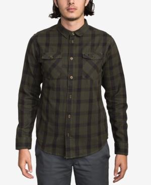 Rvca Men's Treets Plaid Button-down Shirt