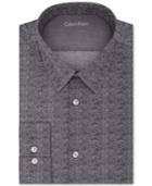 Calvin Klein X Men's Extra-slim Fit Black Print Dress Shirt