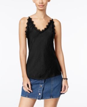Be Bop Juniors' Lace-trim Satin Top