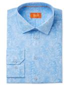 Tallia Men's Fitted Printed Paisley Dress Shirt