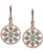 Ivanka Trump Rose Gold-tone Stone Disc Drop Earrings