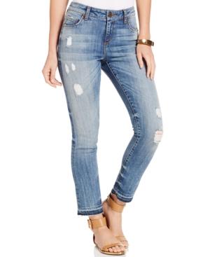 Kut From The Kloth Ankle Distressed Jeans, Fantastic Wash