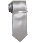 Alfani Red Extra Long Solid Skinny Tie