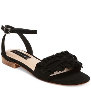 Steven By Steve Madden Cassiel Ankle-strap Peep-toe Flats Women's Shoes