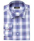 Club Room Men's Classic/regular Fit Wrinkle Resistant Plaid Dress Shirt, Created For Macy's