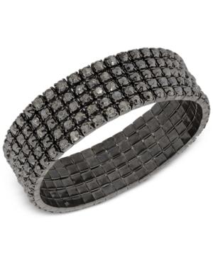 2028 Hematite-tone Pave Stretch Bracelet