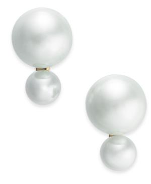 Kate Spade New York 14k Gold-plated Imitation Pearl Double Stud Earrings