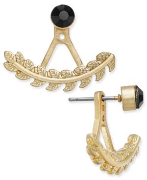 Inc International Concepts Gold-tone Black Stone Earring Jackets, Only At Macy's