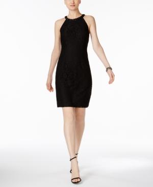 Nine West Embellished Lace Sheath Dress