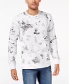 Guess Men's Graffiti-print Sweatshirt