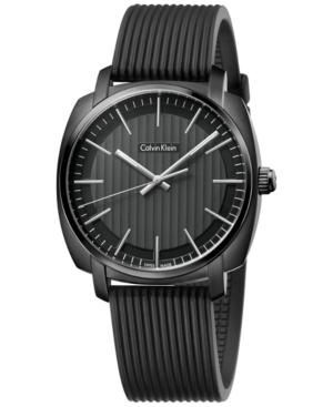 Calvin Klein Mens's Swiss Highliner Black Rubber Strap Watch 40mm K5m314d1