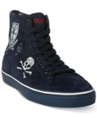 Polo Ralph Lauren Men's Solomon Embroidered Suede Sneakers Men's Shoes