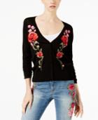 Inc International Concepts Embroidered Rose Cardigan, Created For Macy's