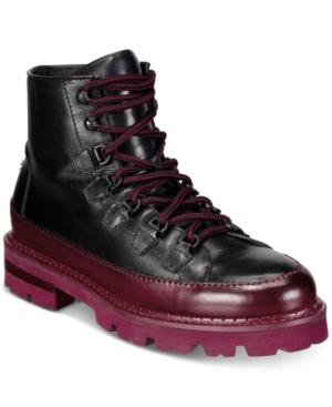 Roberto Cavalli Men's Chunk Heel Lace-up Boots Men's Shoes