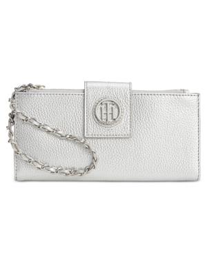 Tommy Hilfiger Leather Chain Wristlet Wallet