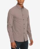Kenneth Cole New York Men's Slim-fit Houndstooth Long-sleeve Shirt