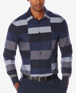 Perry Ellis Men's Fragmented Colorblocked Shirt