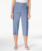 Alfred Dunner Petite Pull-on Denim Capri Pants