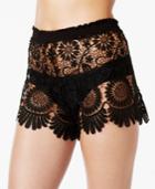 Jessica Simpson Sheer Lace Cover-up Shorts Women's Swimsuit
