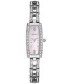 Bulova Women's Crystal Accent Stainless Steel Bracelet Watch 29x13mm 96l208