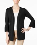 Charter Club Scalloped Bell-sleeve Cardigan, Created For Macy's
