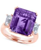 Effy Amethyst (6-5/8 Ct. T.w.) And White Topaz (1 Ct. T.w.) Ring In 14k Rose Gold