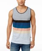 Univibe Men's Gabrielo Stripe Streaky Slub Cotton Tank