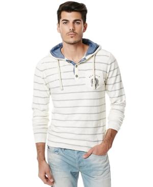 Buffalo David Bitton Men's Wibboten Stripe Henley Hoodie