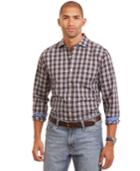 Nautica Slim-fit Wrinkle Resistant Ensign Blue Plaid Shirt