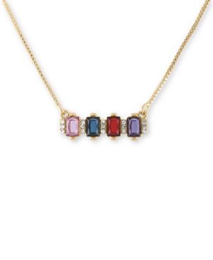 Rachel Rachel Roy Gold-tone Crystal Bar Pendant Necklace, 15-1/2 + 2 Extender