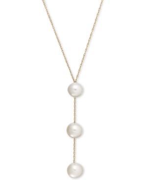 Pearl Necklace, 14k Gold Cultured Freshwater Pearl Pendant (8.5mm)