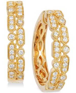 Le Vian Vanilla Deco Estate Gold Diamond (5/8 Ct. T.w.) Hoop Earrings In 14k Gold