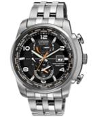 Citizen Men's Eco-drive World Time A-t Stainless Steel Bracelet Watch 43mm At9010-52e