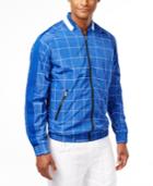 Sean John Men's Lightweight Windowpane Check Bomber Jacket, Only At Macy's