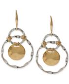 Robert Lee Morris Soho Two-tone Wire-wrapped Orbital Circle Drop Earrings