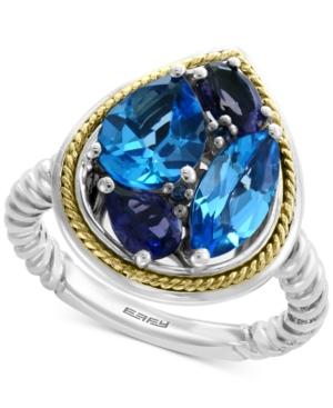 Effy Multi-gemstone Teardrop Ring (3-9/10 Ct. T.w.) In Sterling Silver & 18k Gold