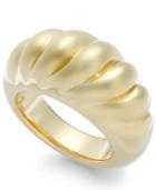 Signature Gold 14k Gold Ribbed Dome Ring