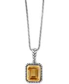 Effy Citrine Pendant Necklace (2-9/10 Ct. T.w.) In Sterling Silver & 18k Gold
