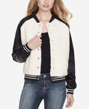 Jessica Simpson Juniors' Faux-shearling Bomber Jacket