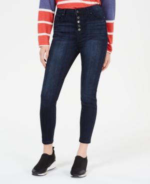 Celebrity Pink Juniors' Button-fly Cropped Jeans