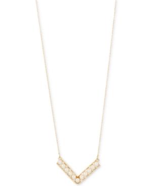 M. Haskell For Inc International Concepts Gold-tone Imitation Pearl V Pendant Necklace, Only At Macy's
