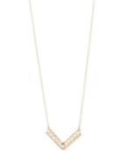 M. Haskell For Inc International Concepts Gold-tone Imitation Pearl V Pendant Necklace, Only At Macy's