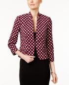 Nine West Printed Clasp-front Jacket